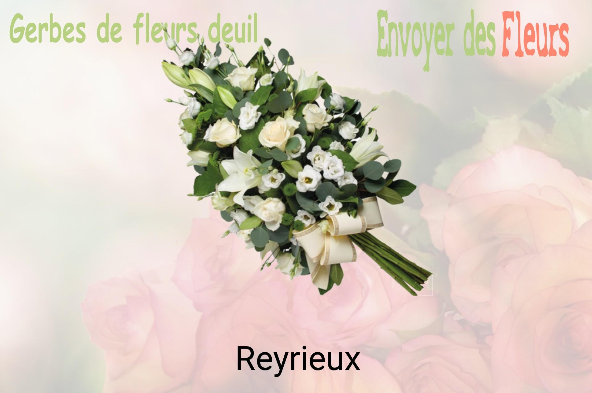 Gerbe de fleurs de deuil livrée à Reyrieux